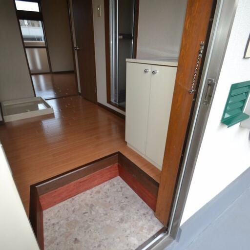 下足場2 下駄箱はすぐ横にあります。