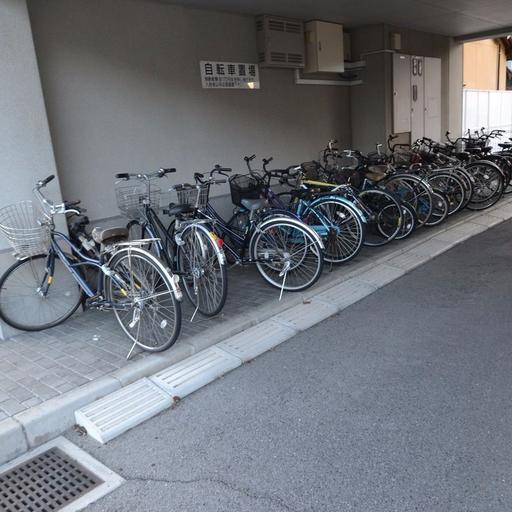 駐輪場 建物の下なので屋根があります。
